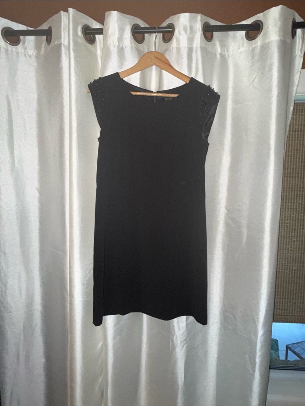 Black Sleeveless Shift Dress - Classic Evening Style. LBD. Size 6